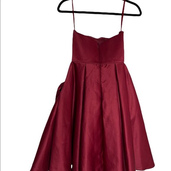 Any Lee Short Red Prom Dress With Pockets - Picture 10 of 10